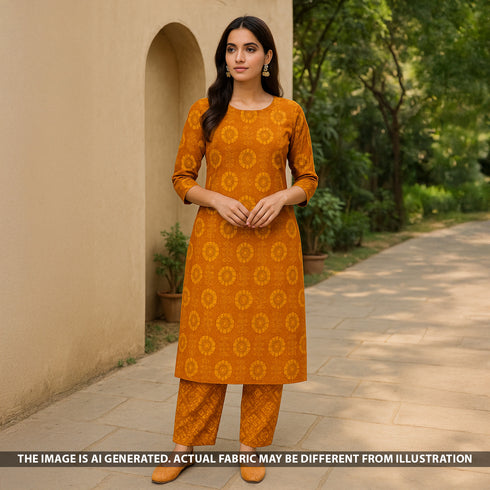 Digital Print Viscose Crepe Fabric - F5190